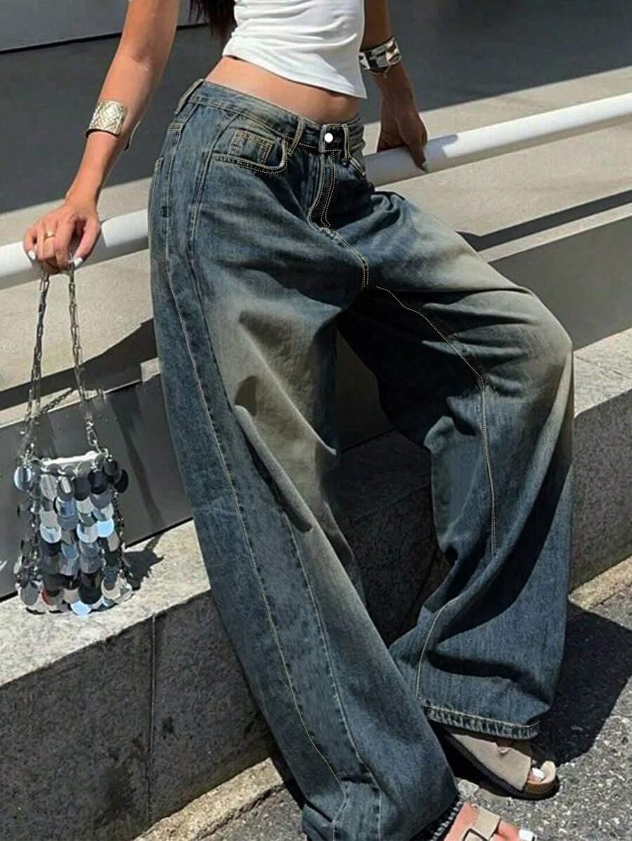 NIEBIESKIE SPODNIE JEANS 