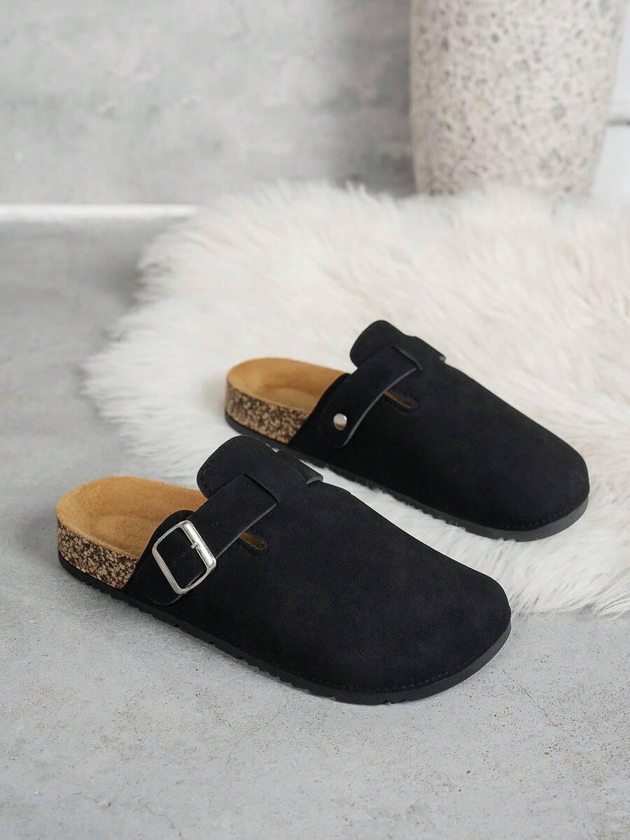 czarne klapki casual
