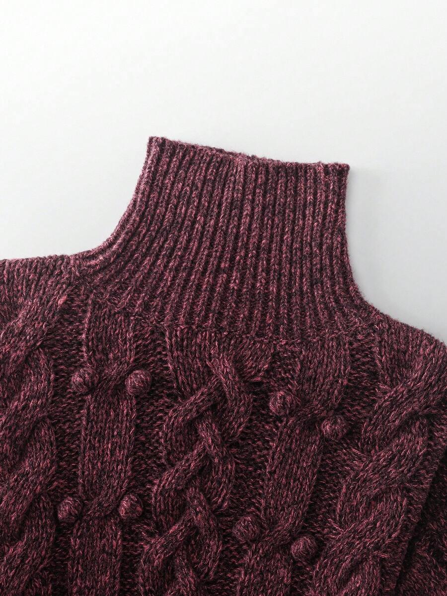 KRÓTKI SWETER DAMSKI Z GOLFEM