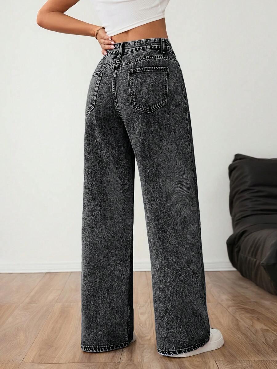 SZARE SPODNIE JEANS