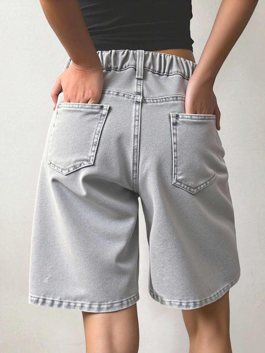 SZEROKIE SPODENKI JEANSOWE