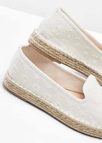 ESPADRYLE DAMSKIE TKANINA KREMOWE