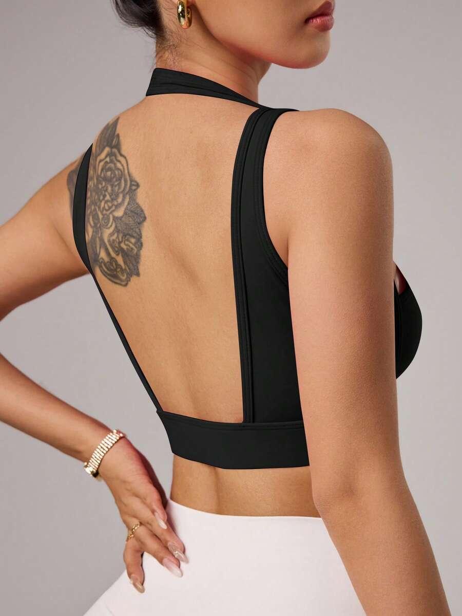 czarny sportowy top
