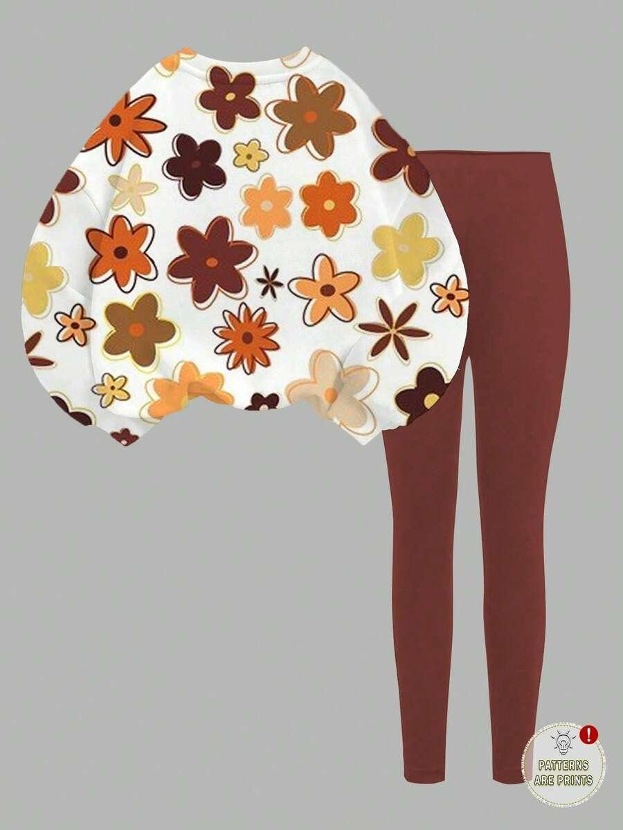 komplet bluza legginsy nadruk