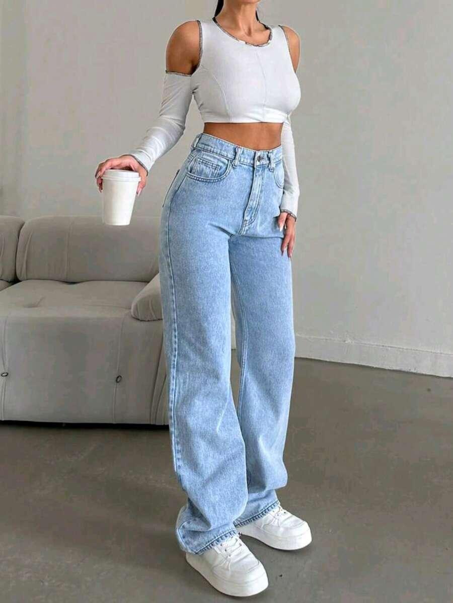 NIEBIESKIE SPODNIE JEANS