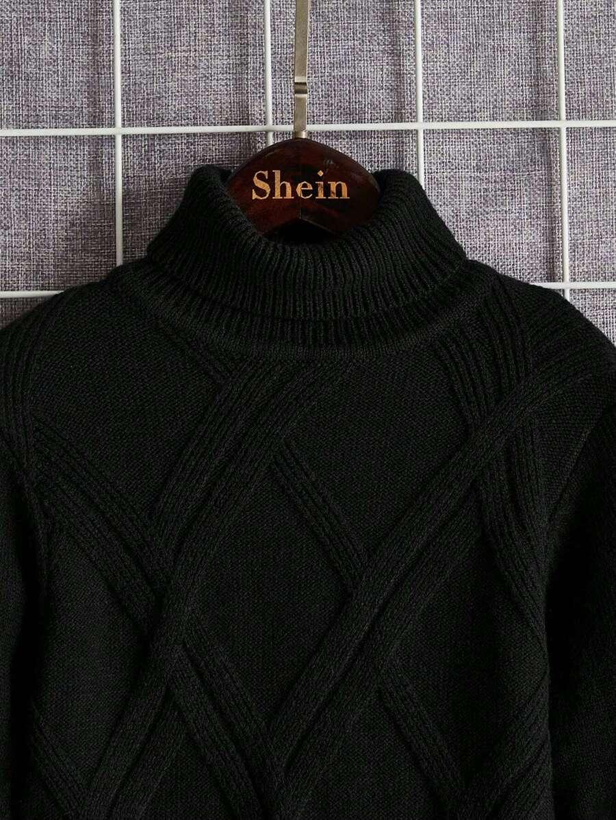 czarny sweter golf 