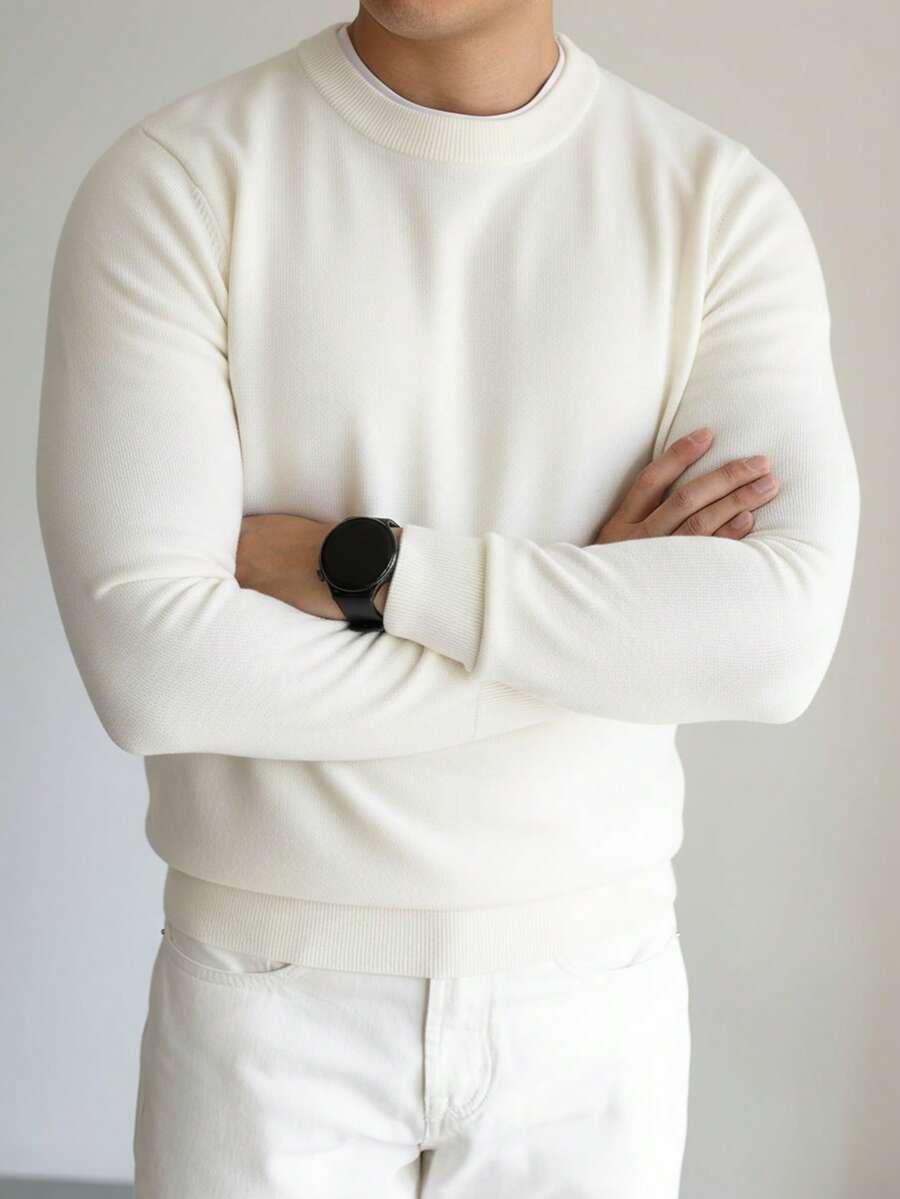 ecru klasyczny sweter