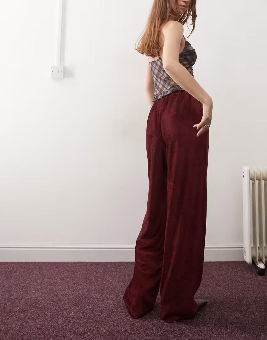 BORDOWE SPODNIE CASUAL 
