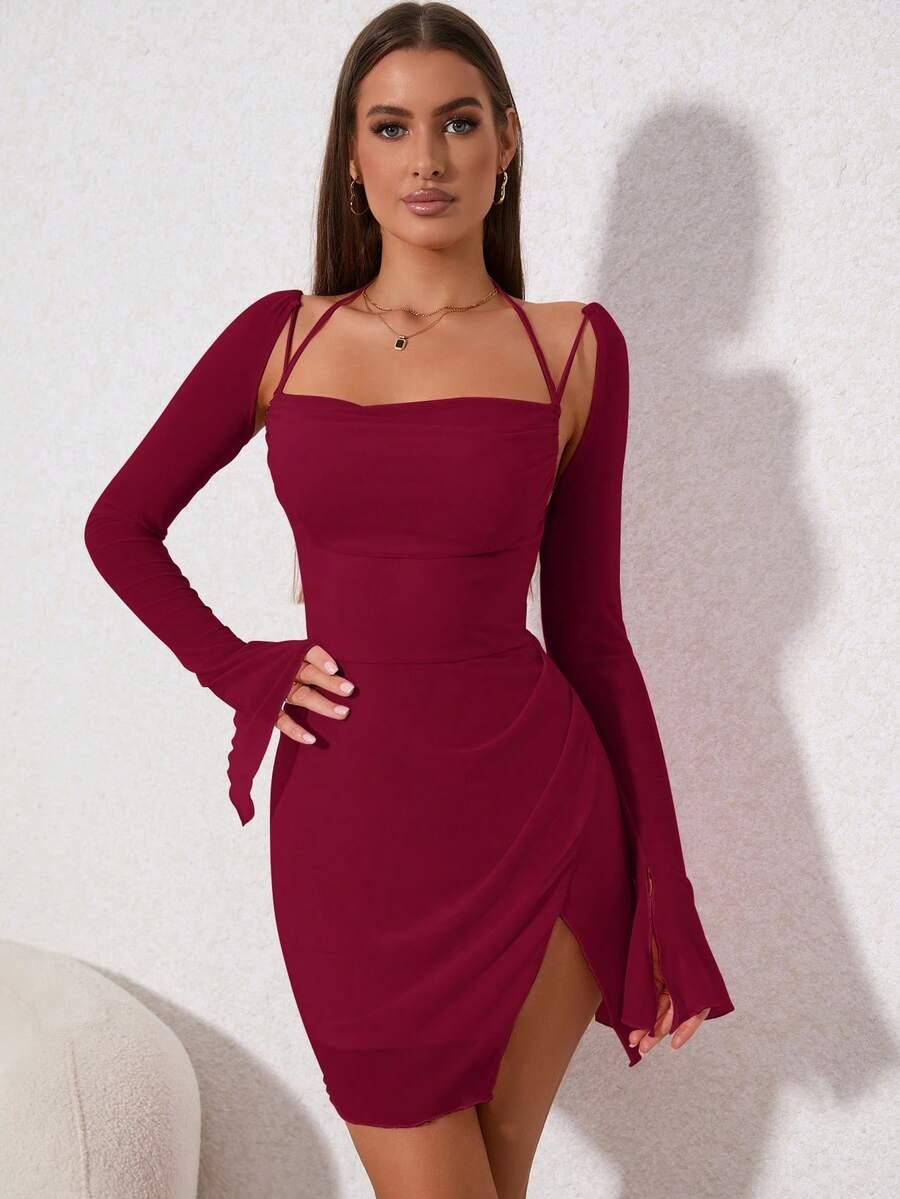 czerwona mini sukienka