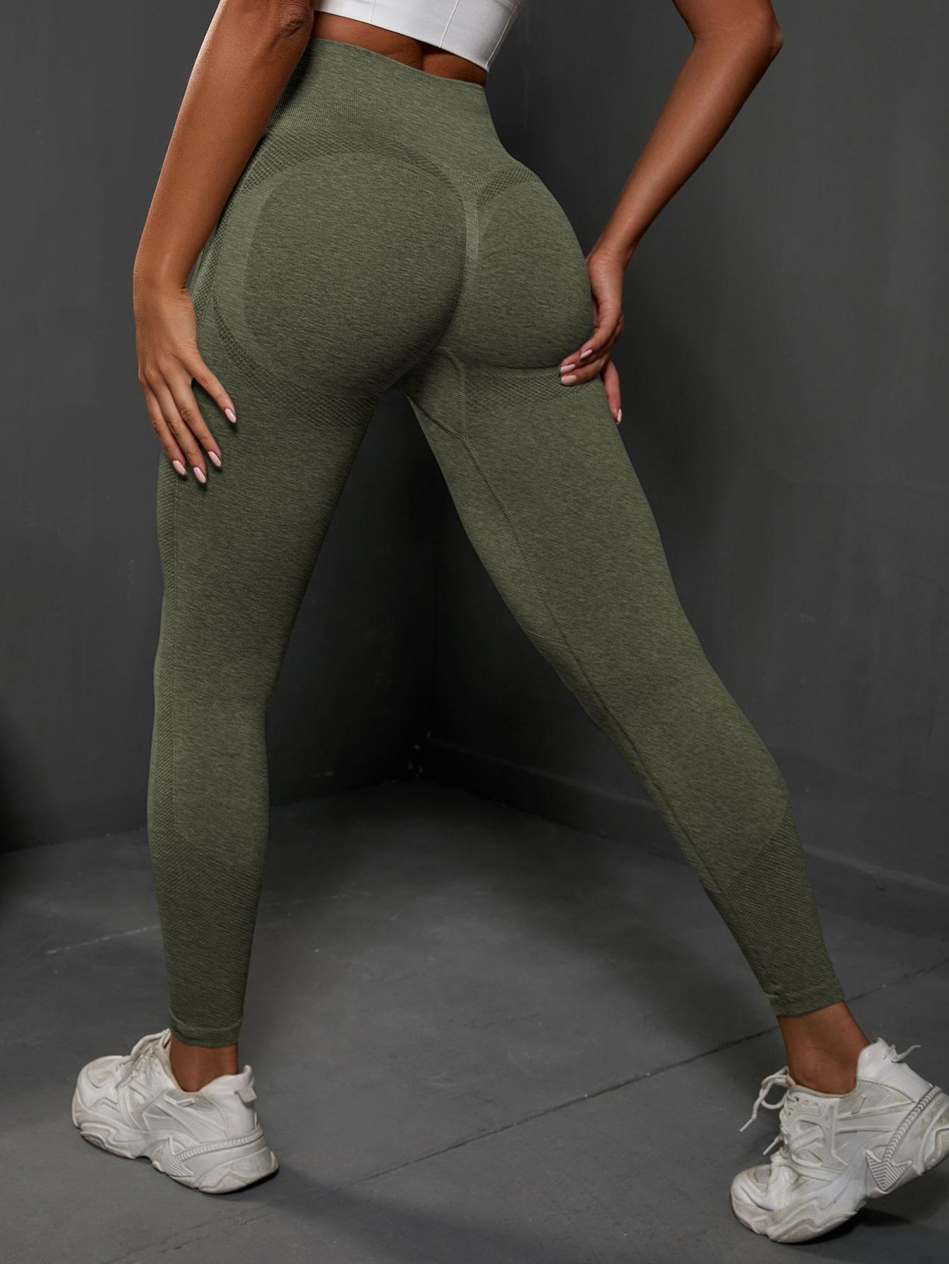 ZIELONE LEGGINSY WYSOKI STAN
