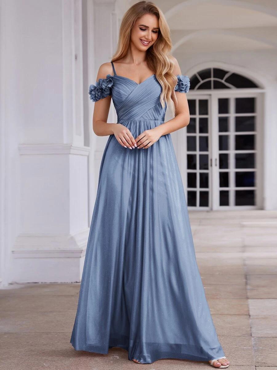 NIEBIESKA MAXI SUKIENKA