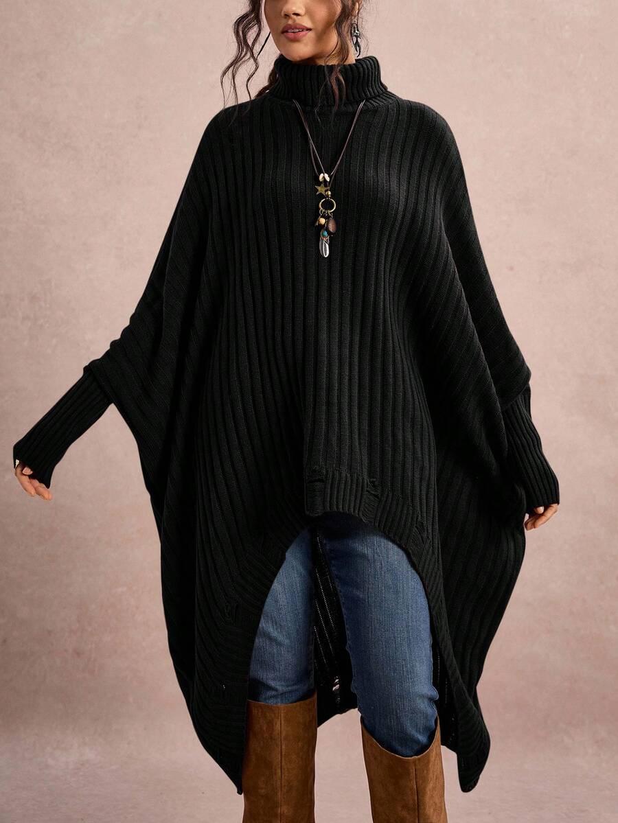 czarny sweter golf