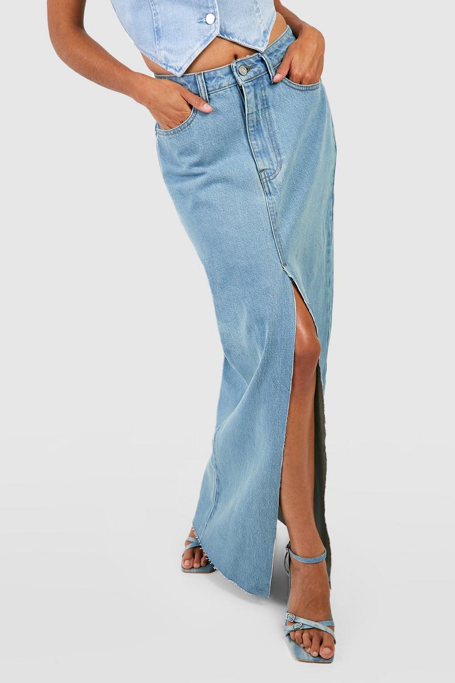SPÓDNICA JEANSOWA MAXI