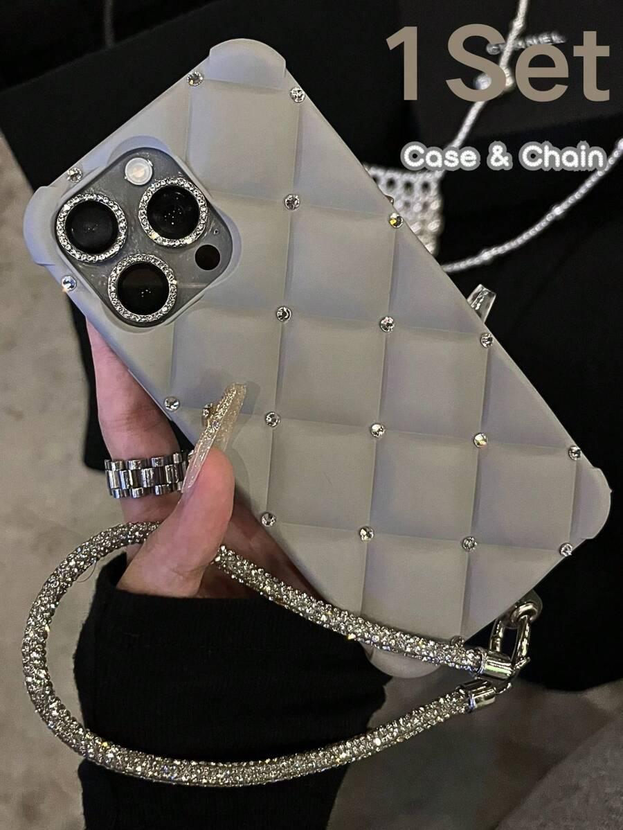 pikowane etui na telefon połysk iphone 16 pro max