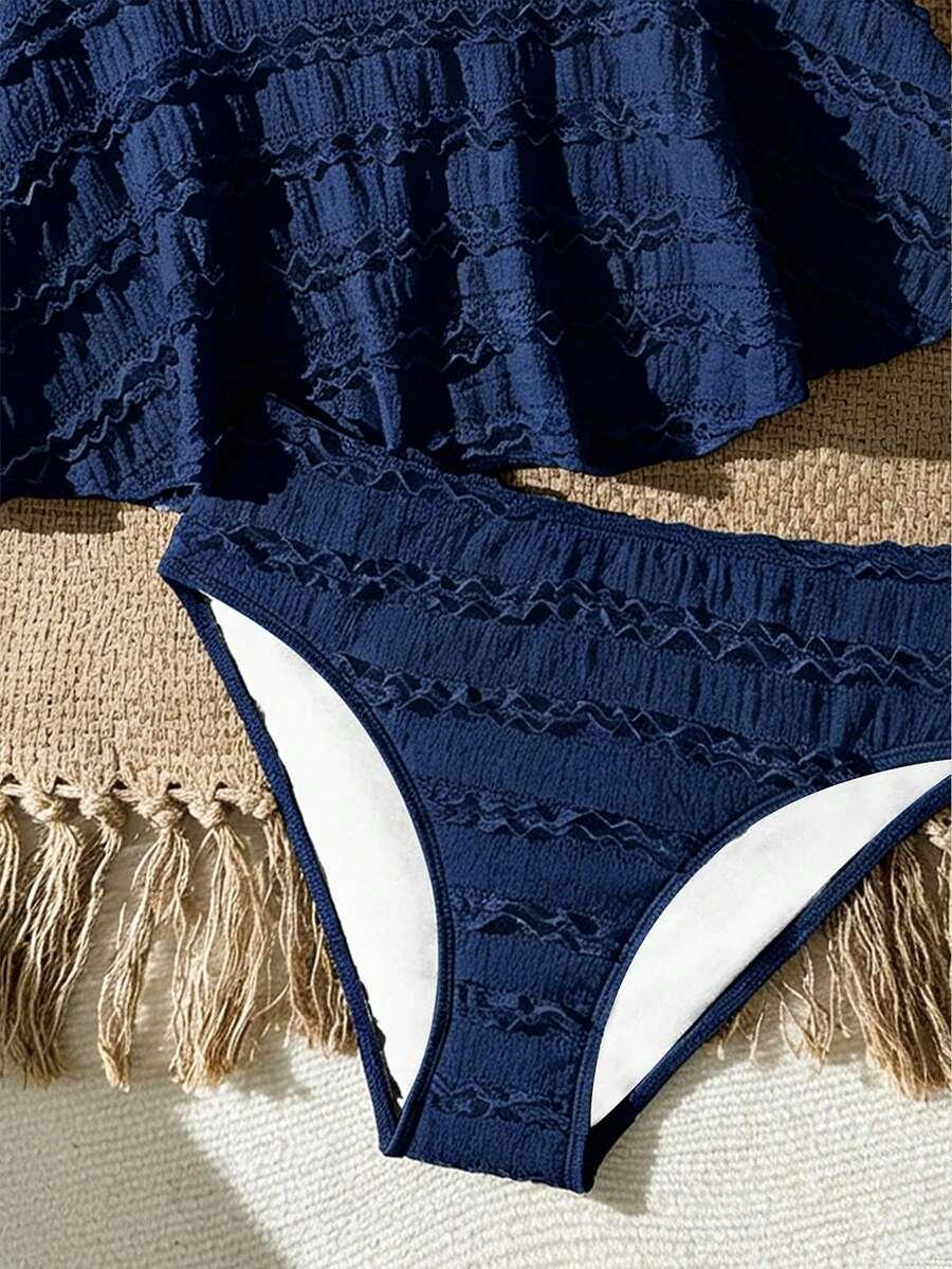 KOMPLET TANKINI Z FALBANAMI