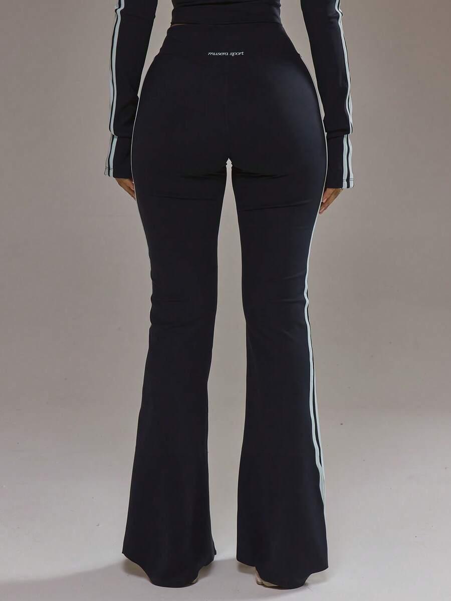 GRANATOWE LEGGINSY WYSOKI STAN