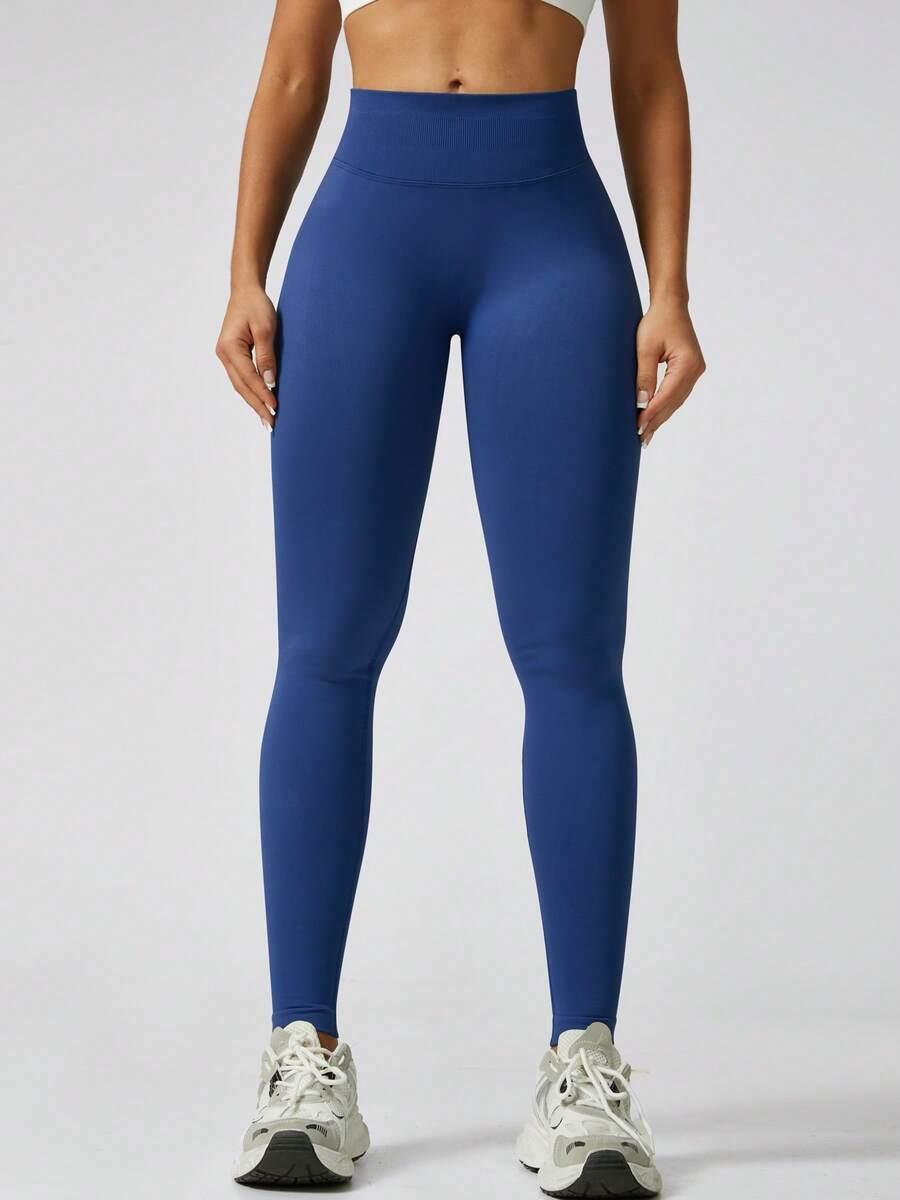 NIEBIESKIE LEGGINSY WYSOKI STAN 
