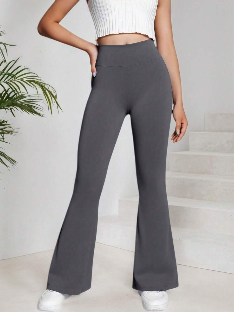 szare legginsy dzwony