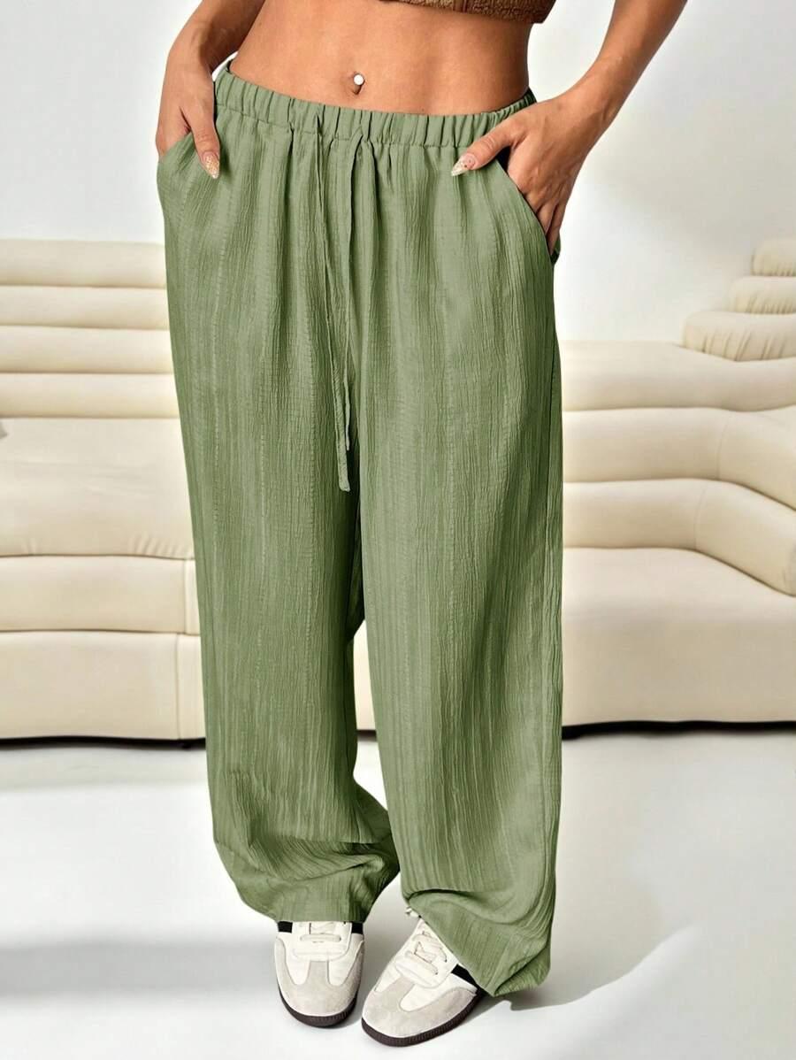 ZIELONE SPODNIE CASUAL 