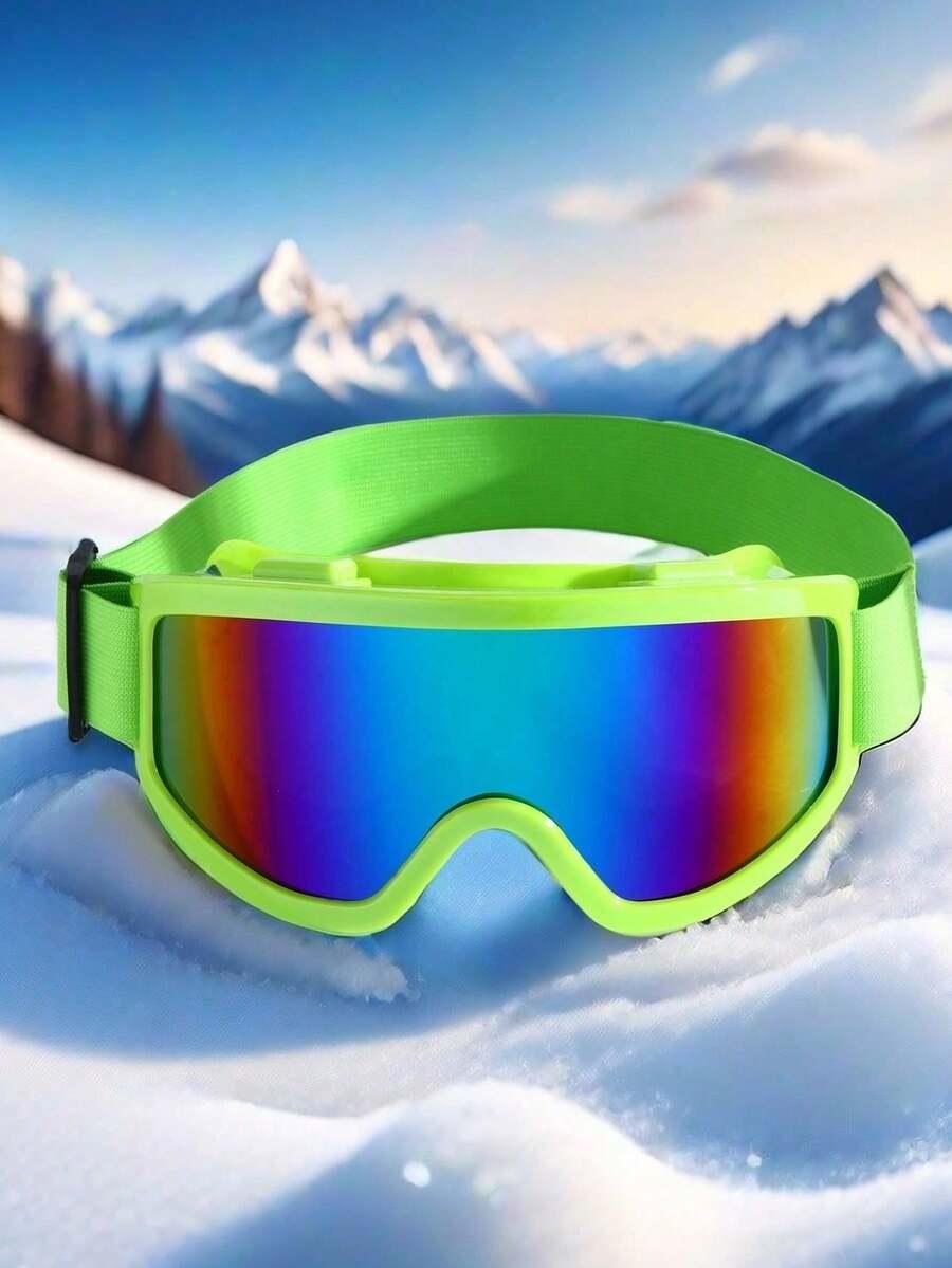 zielone okulary narciarskie