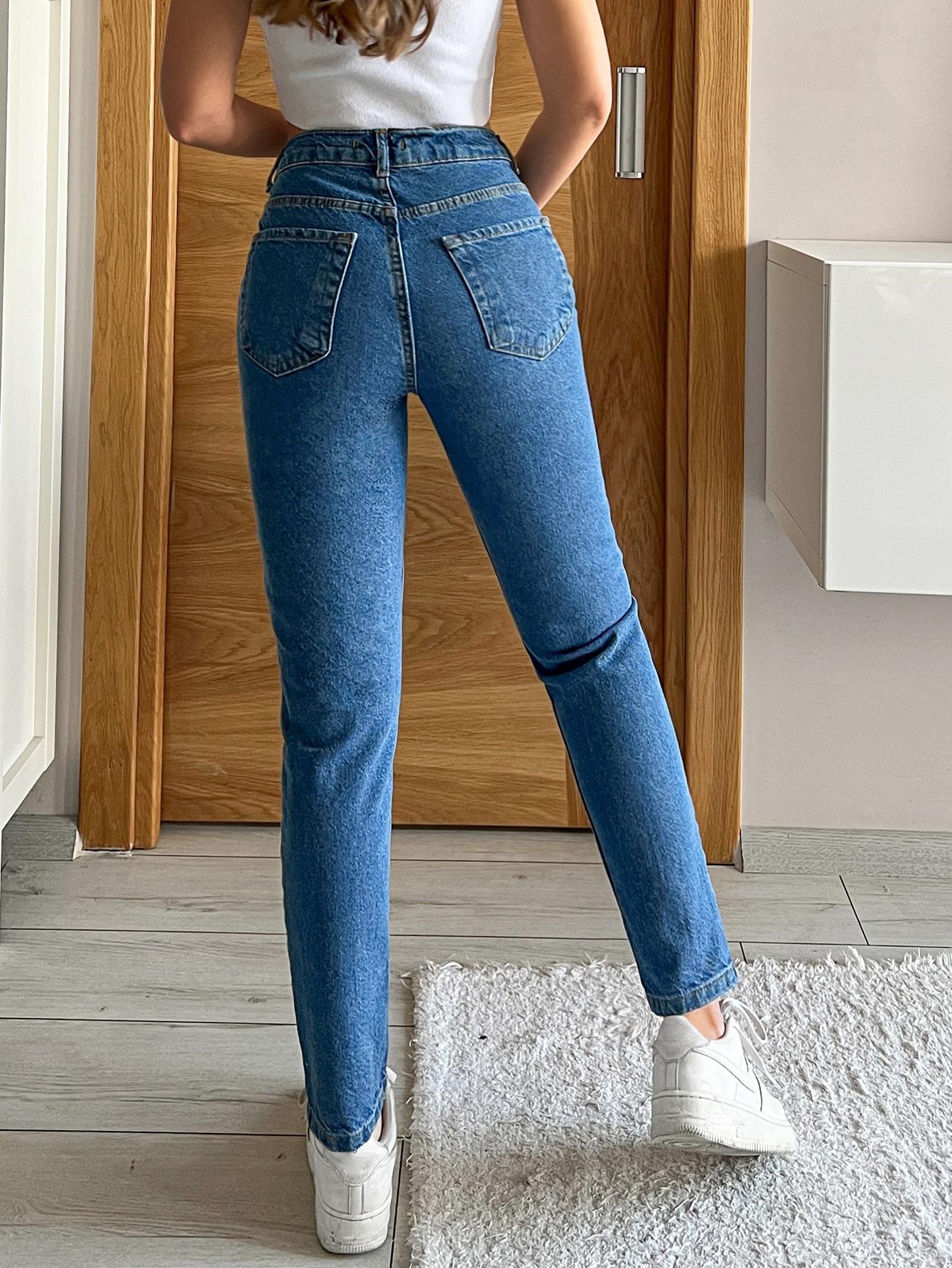 DAMSKIE JEANSY Z WYSOKIM STANEM