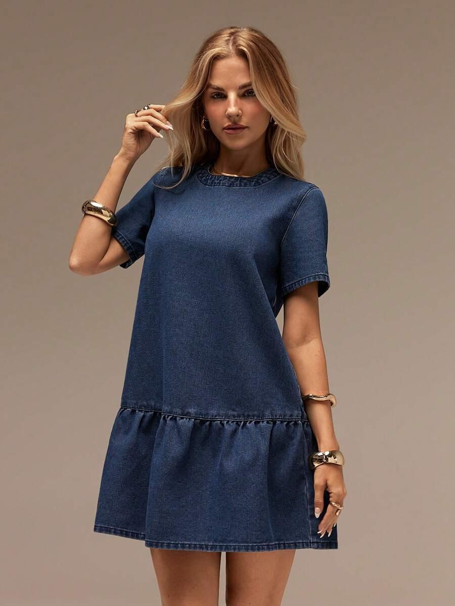 JEANSOWA MINI SUKIENKA