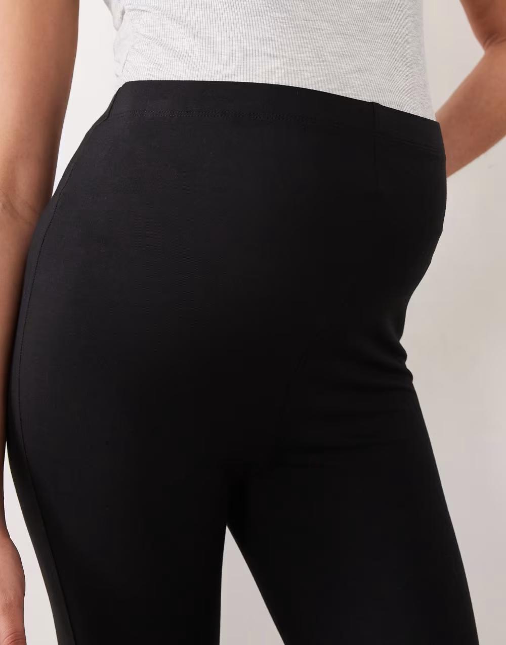 czarne ciążowe legginsy