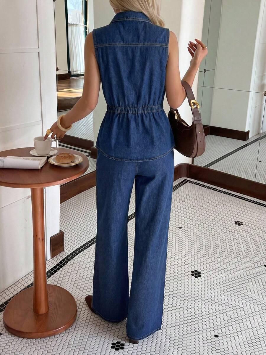 top spodnie komplet jeans