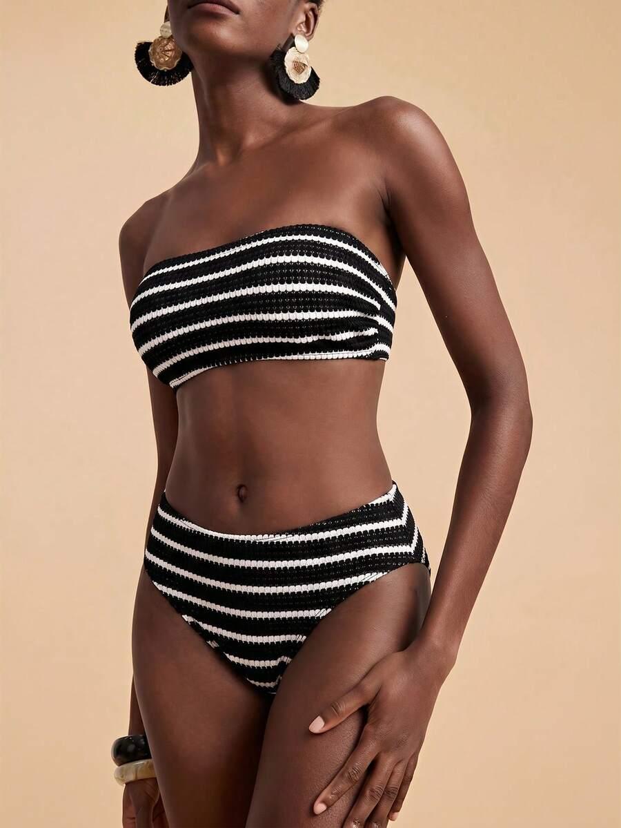 KOMPLET BIKINI WZÓR PASKI