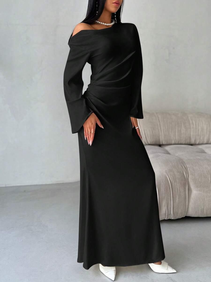 CZARNA MAXI SUKIENKA 