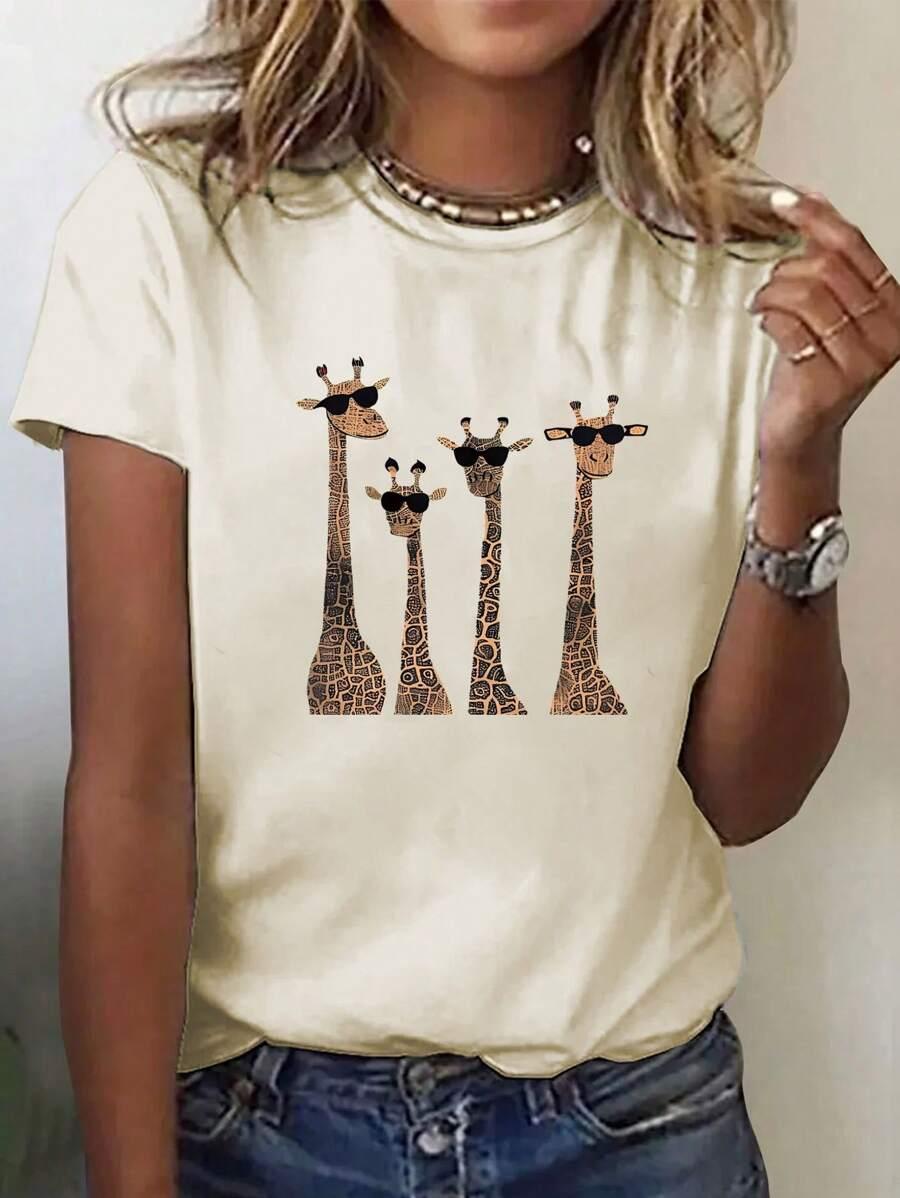żółty t-shirt print