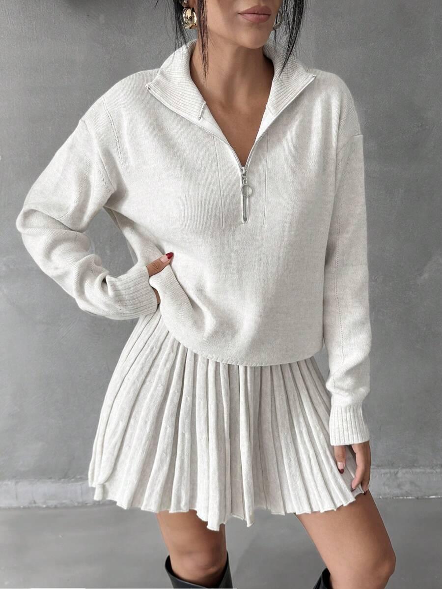 KOMPLET SWETER SPÓDNICA