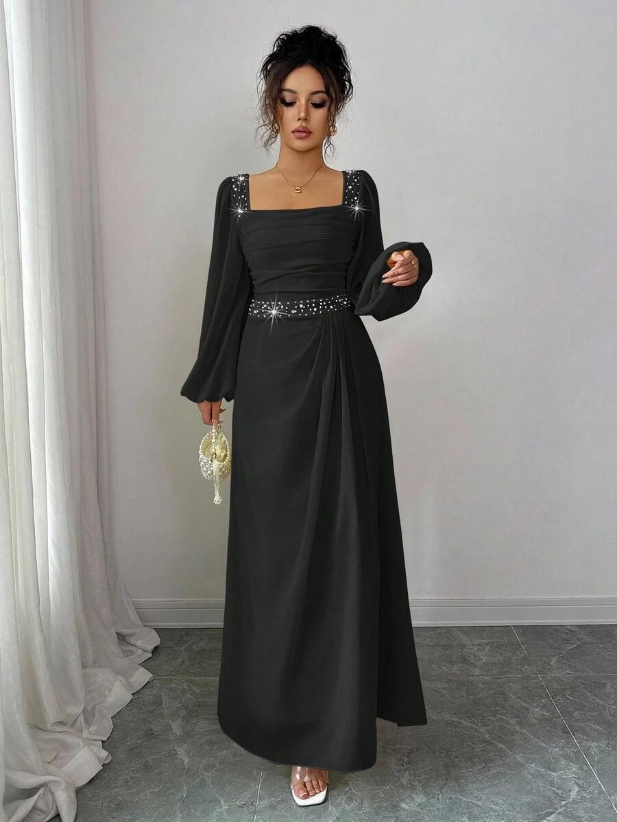 czarna maxi sukienka