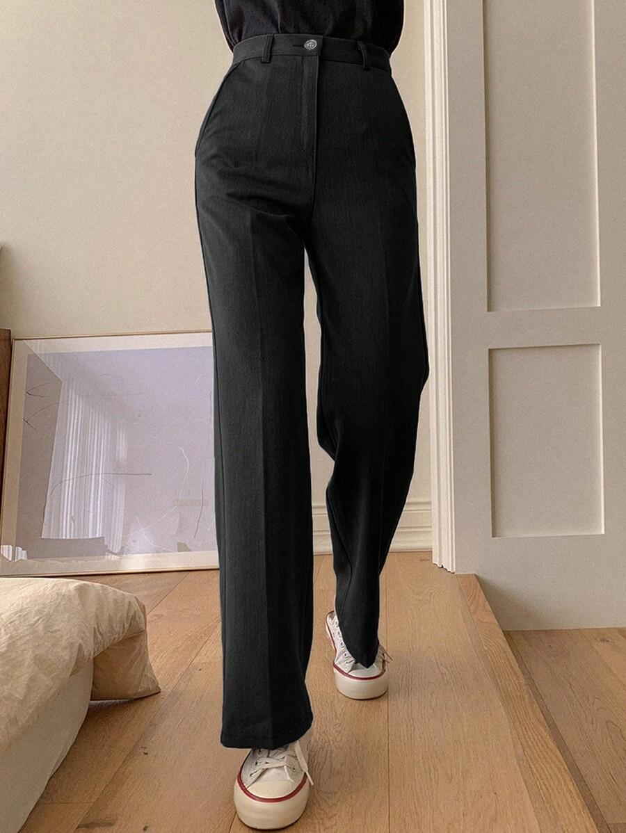 CZARNE PROSTE JEANSY 
