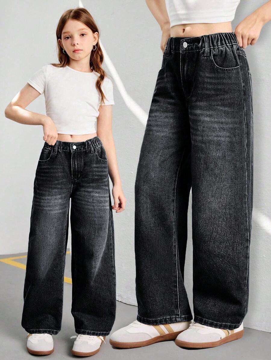 CZARNE SPODNIE JEANS