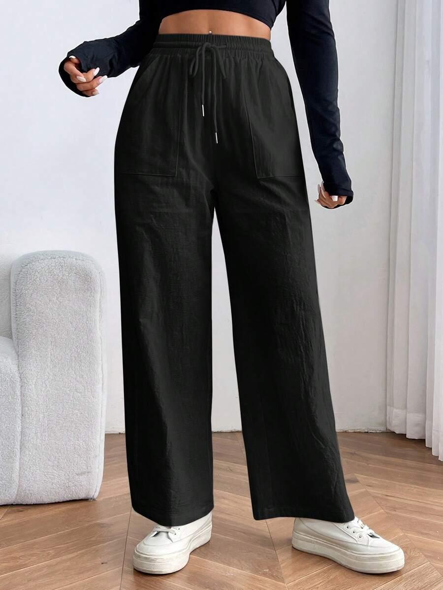 czarne spodnie casual