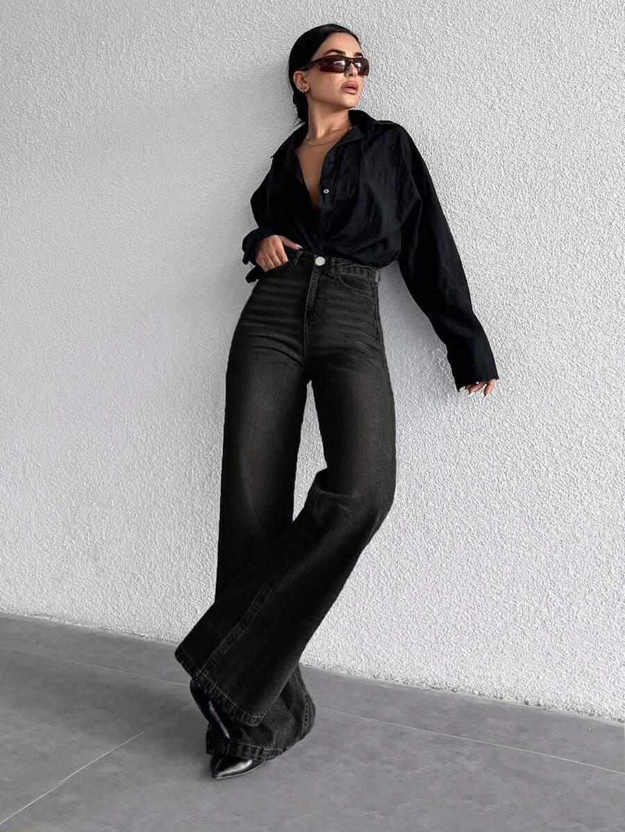 SPODNIE JEANS WYSOKI STAN