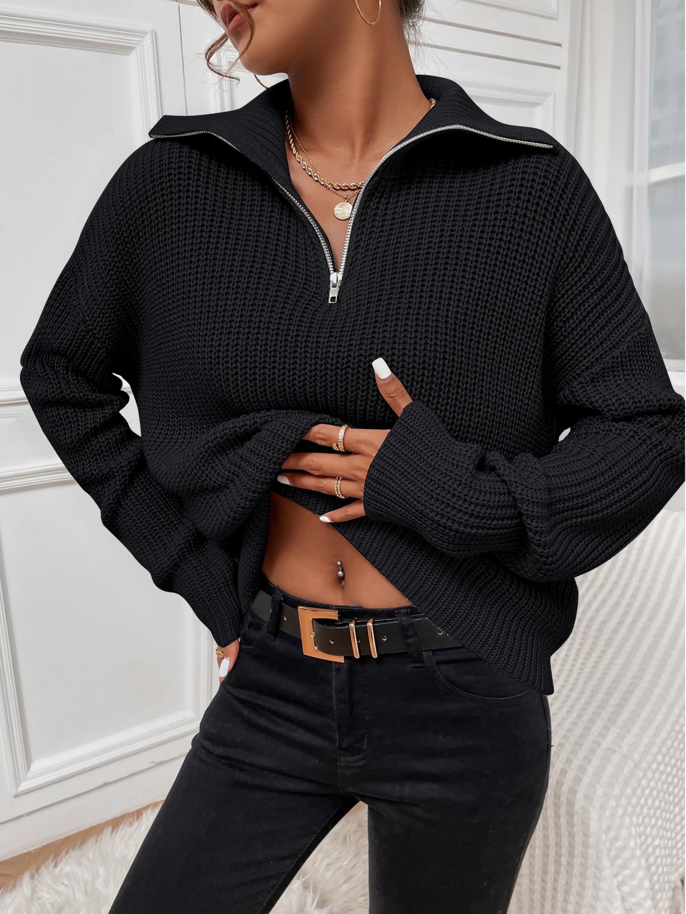 czarny SWETER zamek
