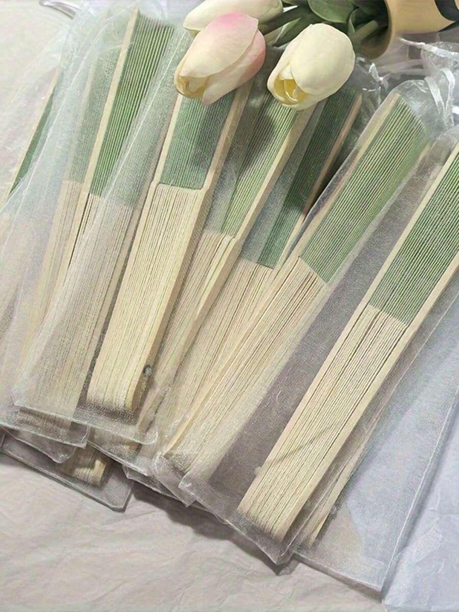 zielony wachlarz torebka kokarda 2-pack