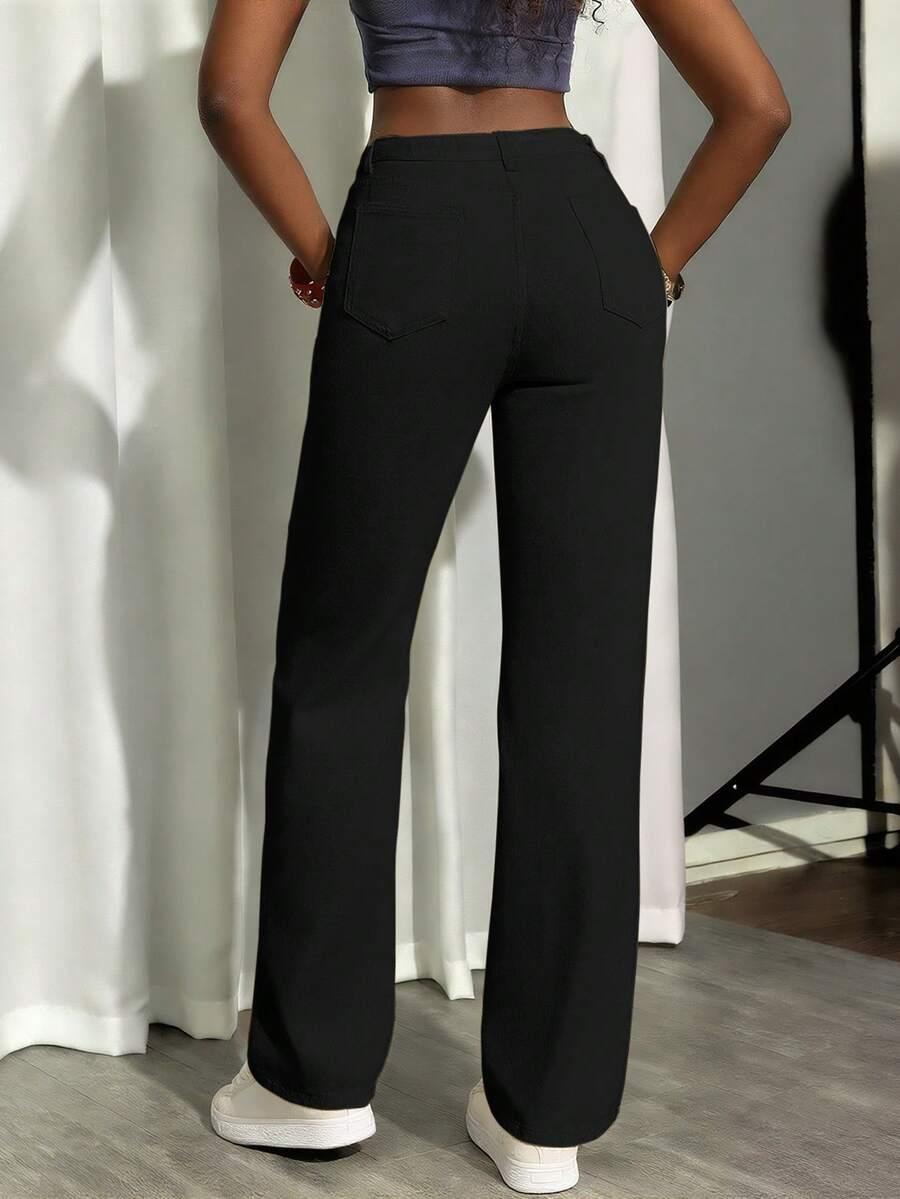 CZARNE SPODNIE JEANS
