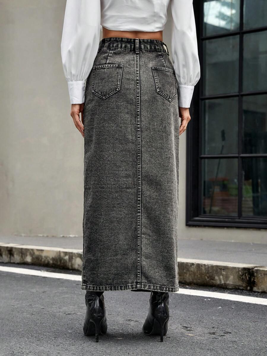 CZARNA SPÓDNICA JEANS