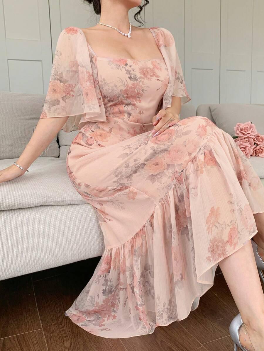 midi sukienka print 