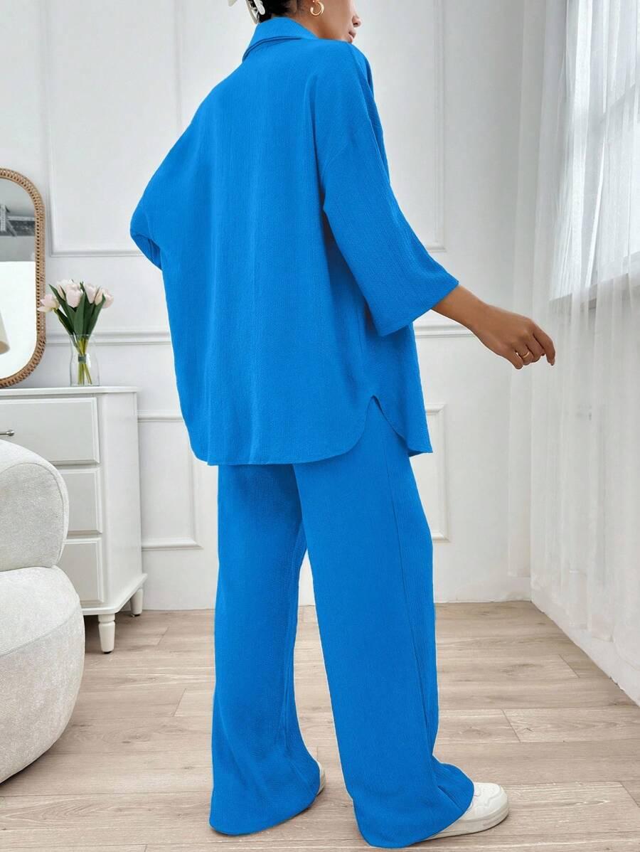 niebieskie spodnie casual