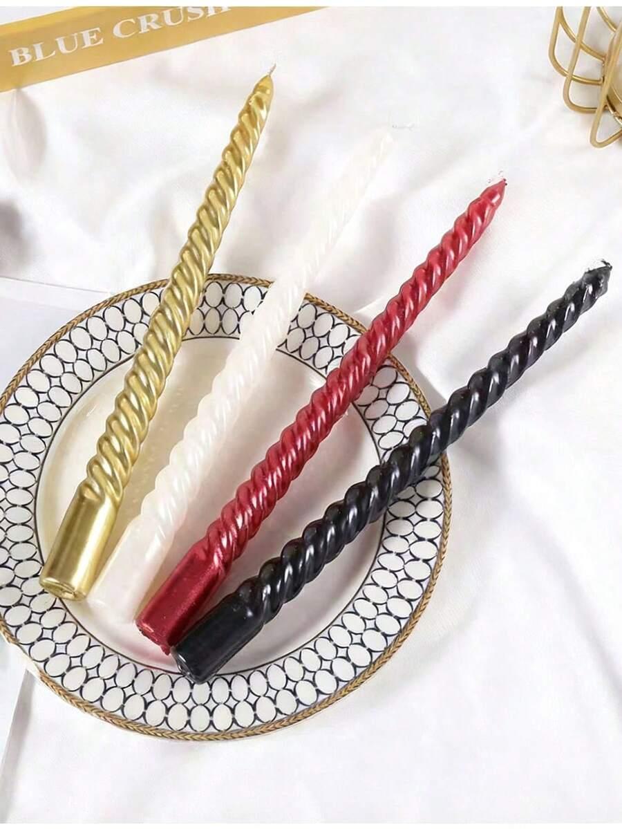 białe świece 4-pack 