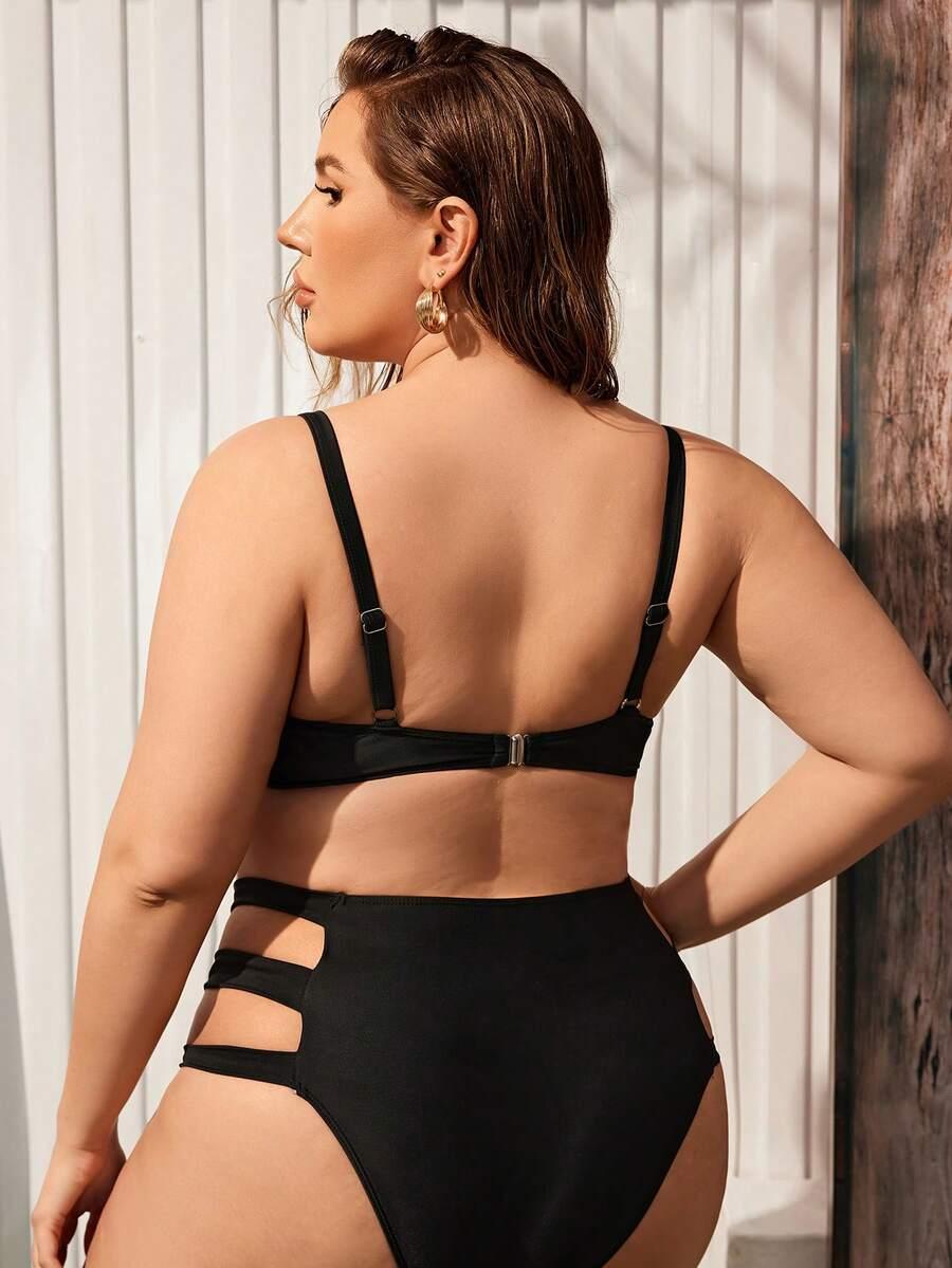 czarna usztywniana góra od bikini