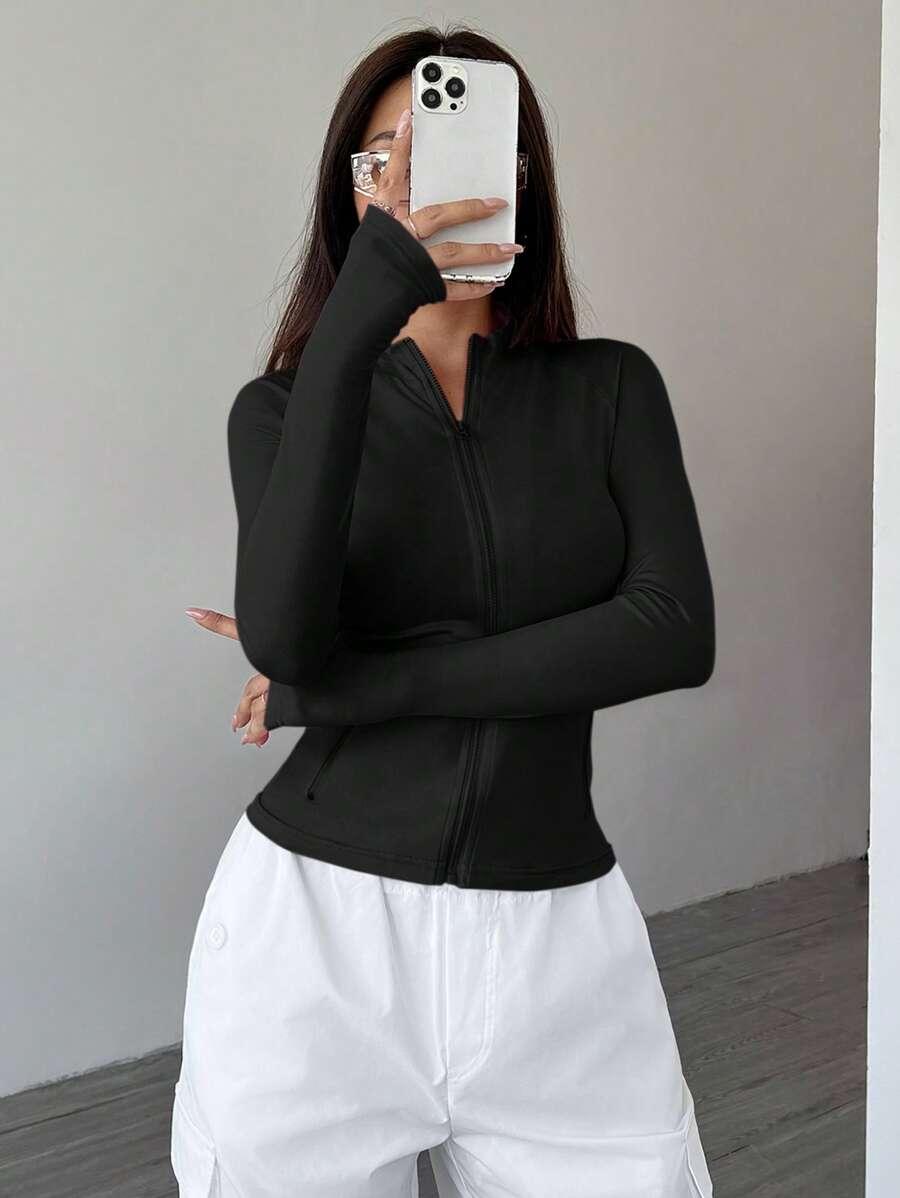 CZARNA BLUZA ZAMEK