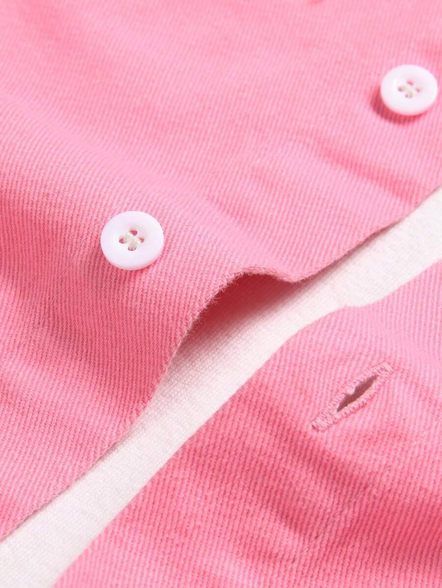 różowa koszula jeans