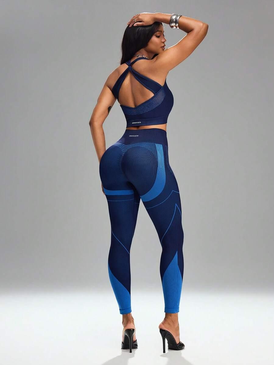 top sportowy legginsy komplet