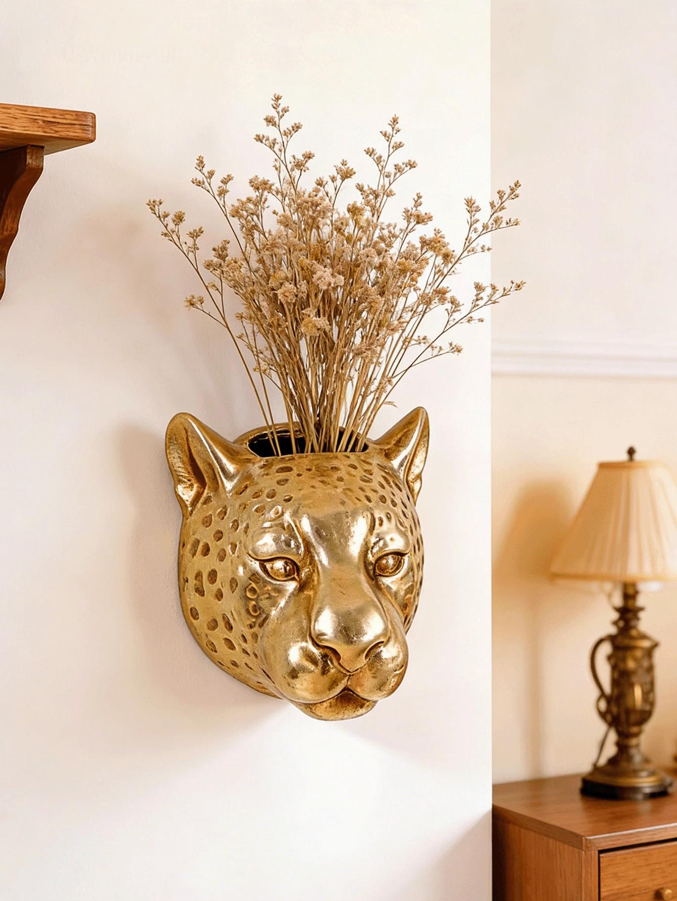 złota ozdoba leopard