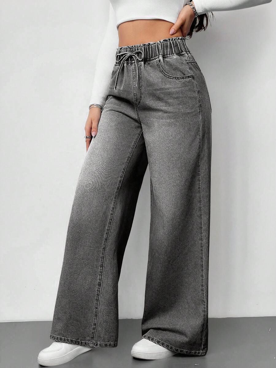 szare spodnie jeans